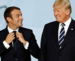 Trump, Macron Agree on Need  to Work with Allies  